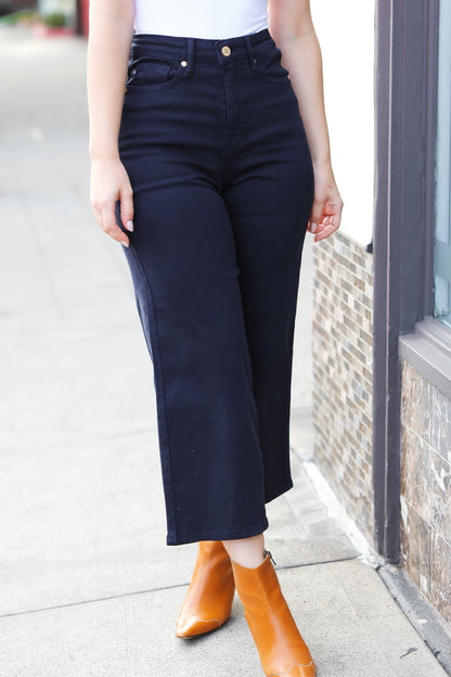 Can't Look Away High Rise Wide Crop Leg Jeans