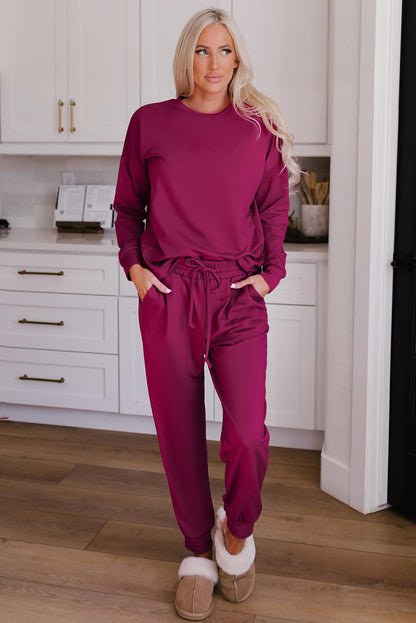 Long Sleeve Pullover and Jogger Pants Lounge Set