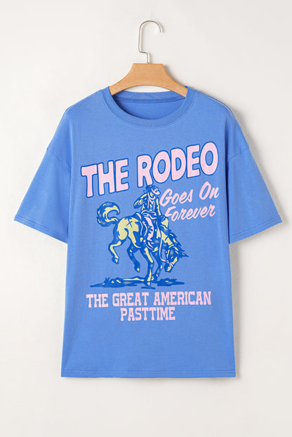 Sky Blue Rodeo Forever Western Graphic Tee