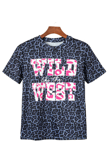 Black WILD like the WEST Leopard Tee