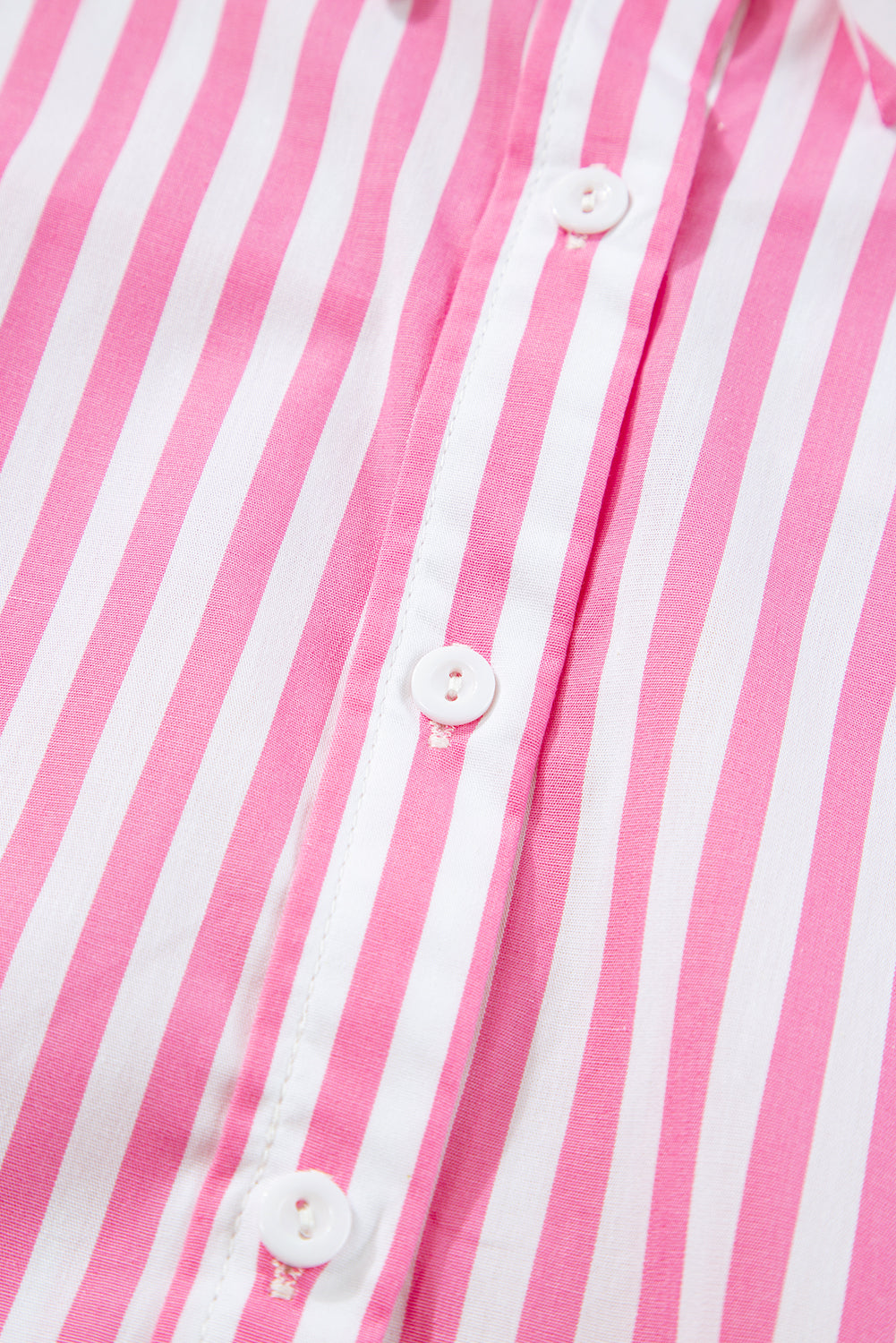 Pink Stripe Dolman Sleeve Oversize Shirt