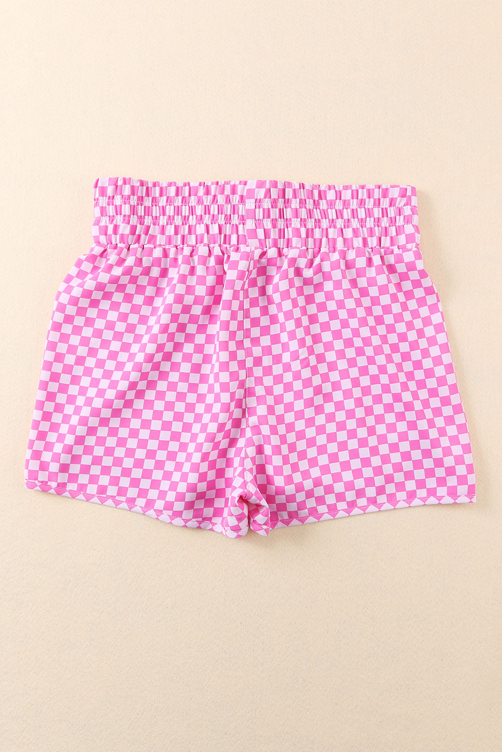 Multicolor Geometric Elastic High Waisted Shorts for Women