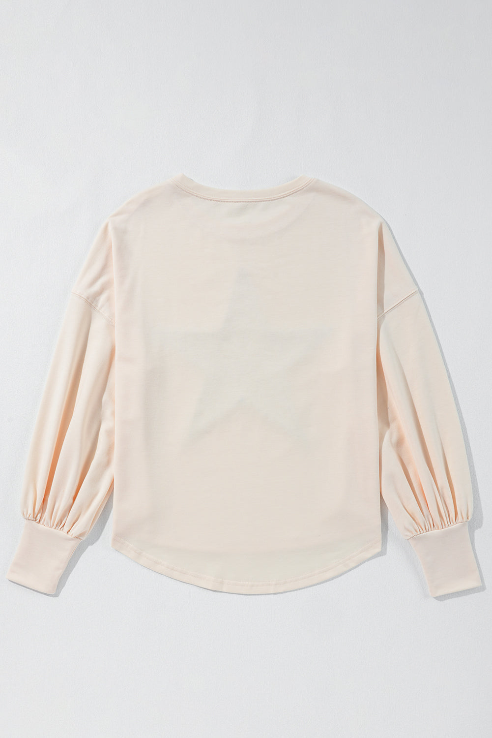 Apricot Studded Star Graphic Oversized Long Sleeve Top