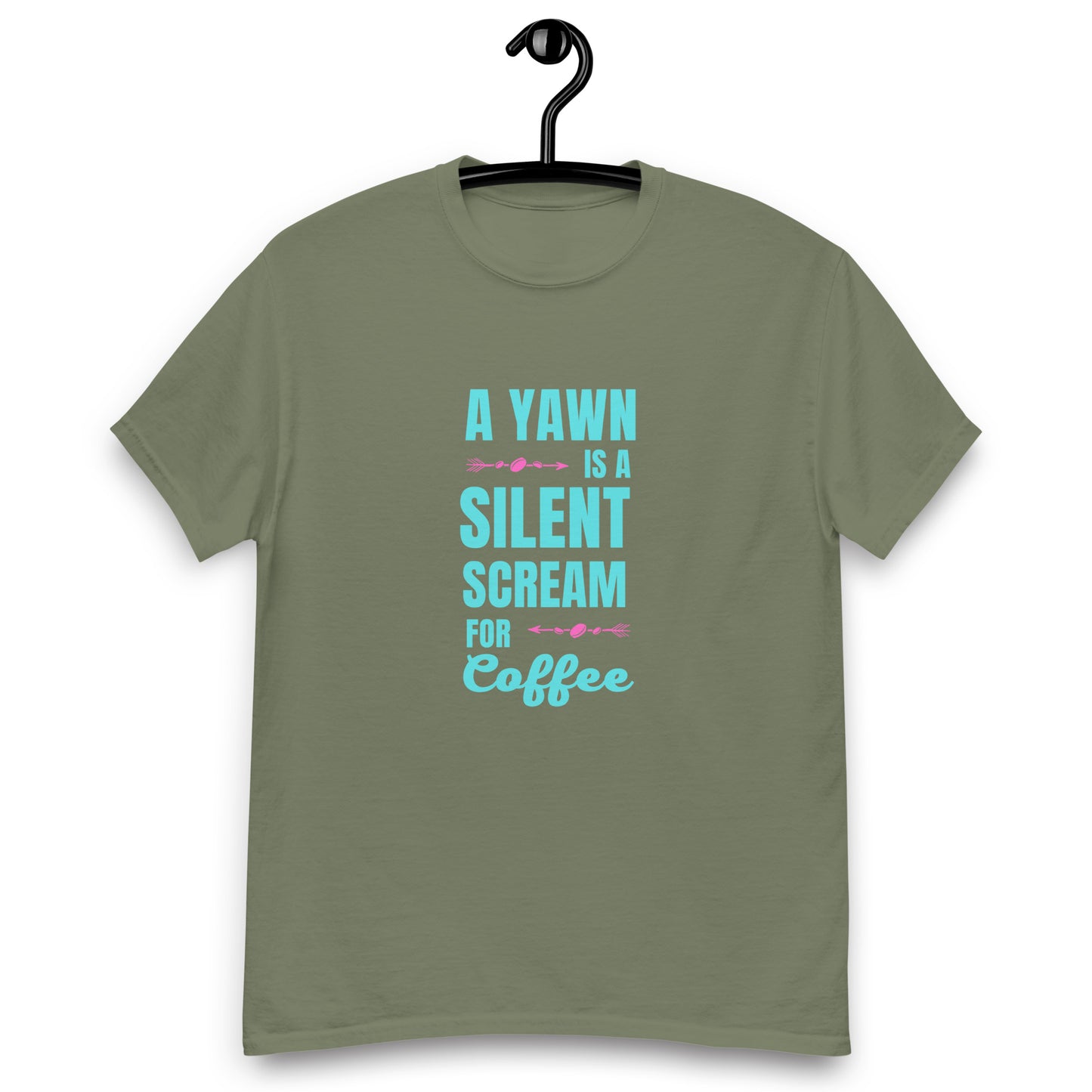 A Yawn is a Silent Scream for Coffee unisex tee